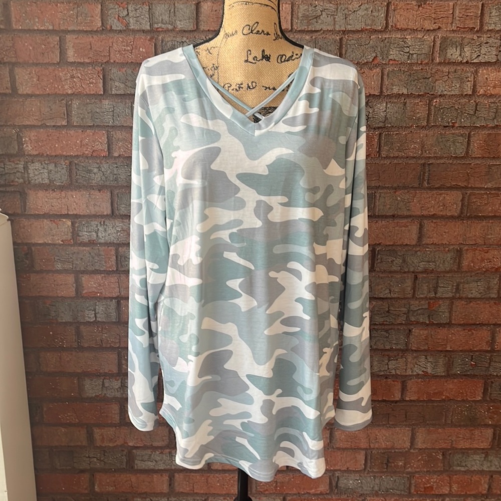 Long Sleeve Camo Top